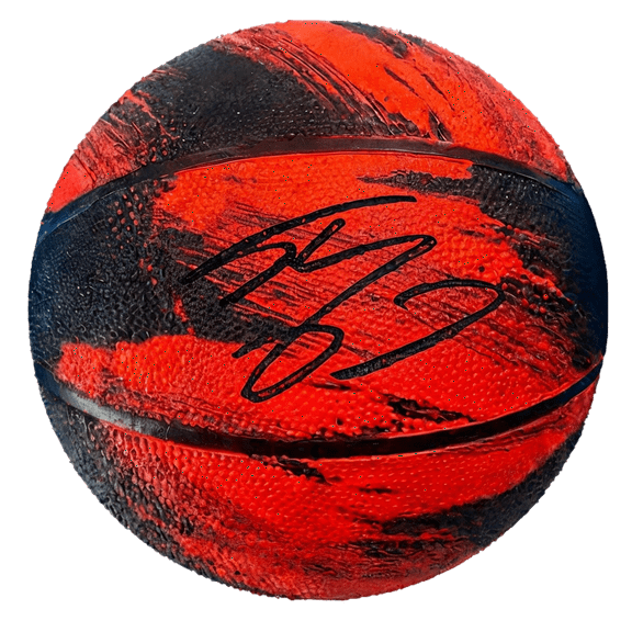 Shaq 29.5" (Size 7) Black and Red Rubber Basketball