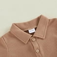 thumbnail image 5 of Splozh Toddler Boy Shirts 6 12 18 24 Months 2T 3T 4T Basic Crewneck Solid Color Shirts Summer Casual Outfits Toddler Boy Short Sleeve Shirt,Khaki,2-3 Years, 5 of 6