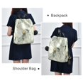 thumbnail image 6 of FORMRS Women's Travel Backpack Purse Anti-Theft Hidden Pockets Casual Shoulder Bag, Gray Marble Pattern, 6 of 7
