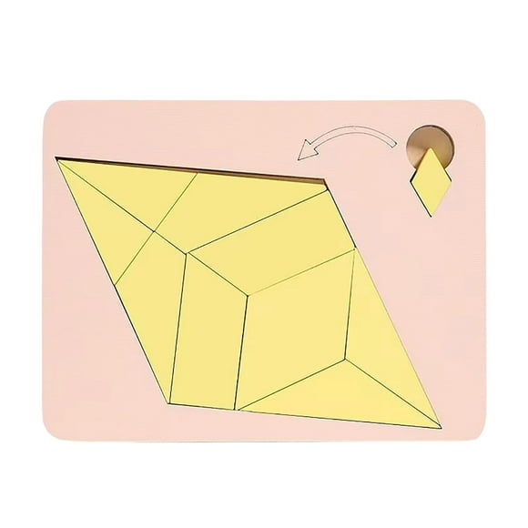Casse-tête Triangle Résoudre le Casse-Tête en Bois Forme Irrégulière Carrée Triangle Disparaissant Design Triangulateur Casse-Tête Cérébral