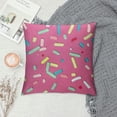 thumbnail image 2 of Qinduosi Throw Pillow Cover Colorful Pattern Pink Top Many Decorative Throw Pillow Cushion Case for Home Couch Bed Sofa Car Inches Pillowcase White, 2 of 5
