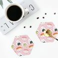 thumbnail image 5 of Balery 6 Pcs Cute Sushileather Coasters Set, Drink Table Cup Coasters For Living Room Kitchen Coffee Decor, 5 of 9