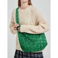 thumbnail image 5 of Bolso de mano para mujer, acolchado, impermeable, ligero, de algodón, con relleno de plumas, para el hombro, 5 of 5