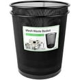 thumbnail image 1 of Greenco GRC2586 Corbeille à Déchets Ronde en Maille, 4,5 Gallons, Noir, 2 Paquets, 1 of 1