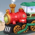 thumbnail image 3 of Funtogether Toys High-Quality Electric Train Toy, Retro Colorful Steam Train with Lights, Music & Spray Function for Kids, 3 of 8