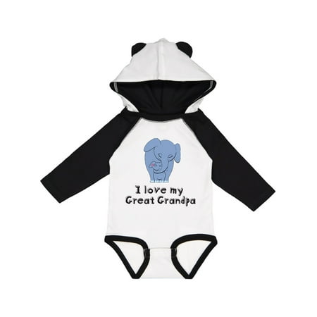 

Inktastic I Love my Great Grandpa Elephant Gift Baby Boy or Baby Girl Long Sleeve Bodysuit