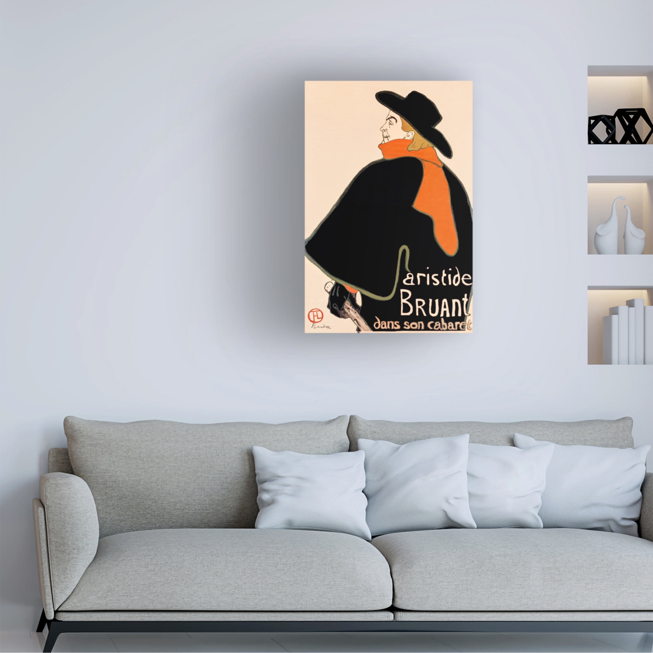 Trademark Fine Art Pictufy   Aristide Bruant In His Cabaret 1893 Canvas Wall Art