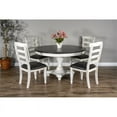 thumbnail image 4 of Sunny Designs Carriage House 30" Farmhouse Wood Table in White/Dark Brown, 4 of 8
