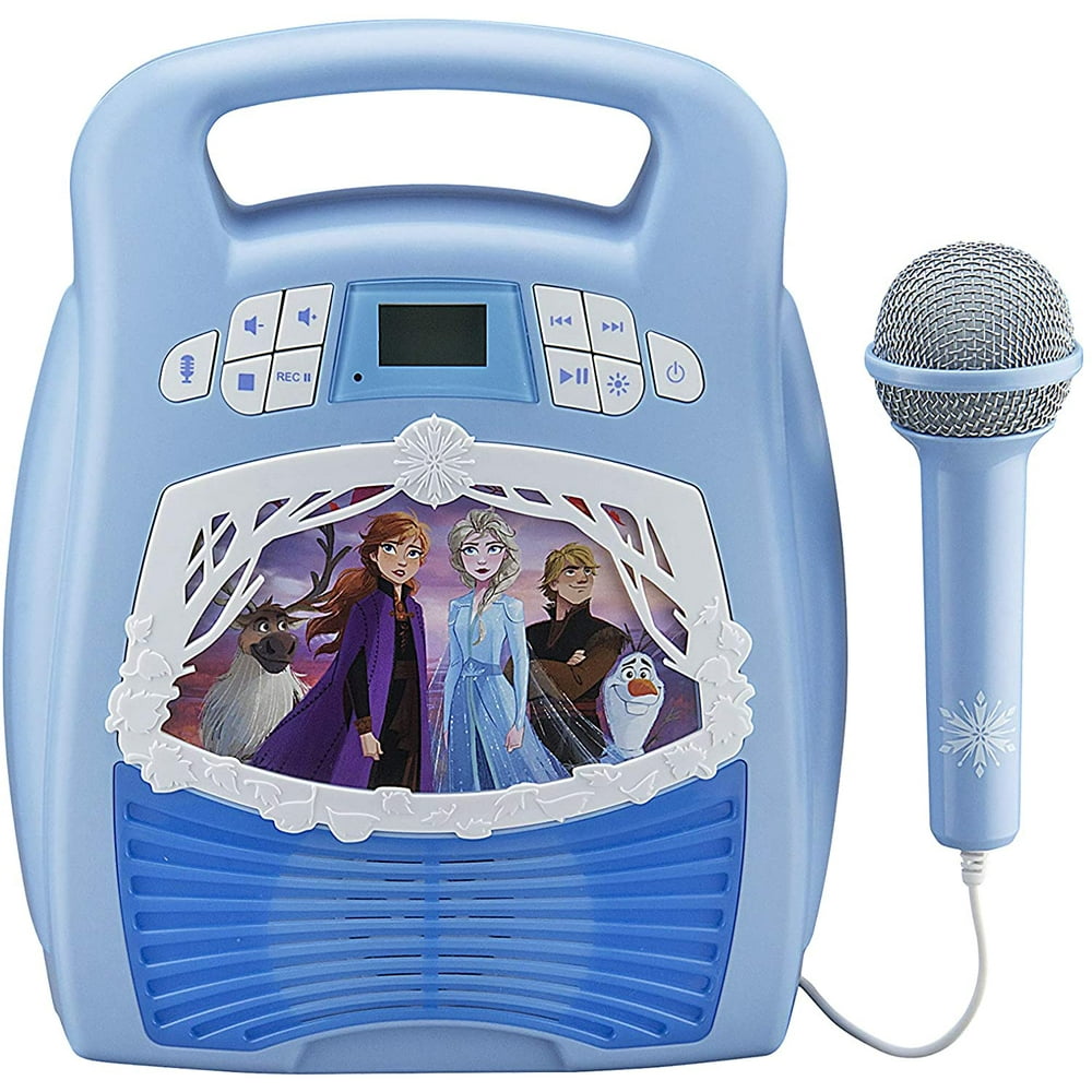ekids frozen 2 bluetooth mp3 karaoke machine with light show