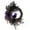 Purple eyed owl wreath, variant on HELLONE Halloween Wreath for Front Door, 22 Inch Halloween Wreath Decoration with Black Cat, Owl, Berries, Bow, Home Decor for Indoor Outdoor Wall Window Fall