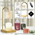 thumbnail image 6 of Candle Warmer Lamp, Candle Lamp Wax Warmer with 2 Bulbs, Timer & Dimmer 7-Levels, Fits Cup Jar Candle, Candle Top Melting, Crystal Candle Heater Lamp for Scented Wax, Elegant Home Decor, Brass Glass, 6 of 17