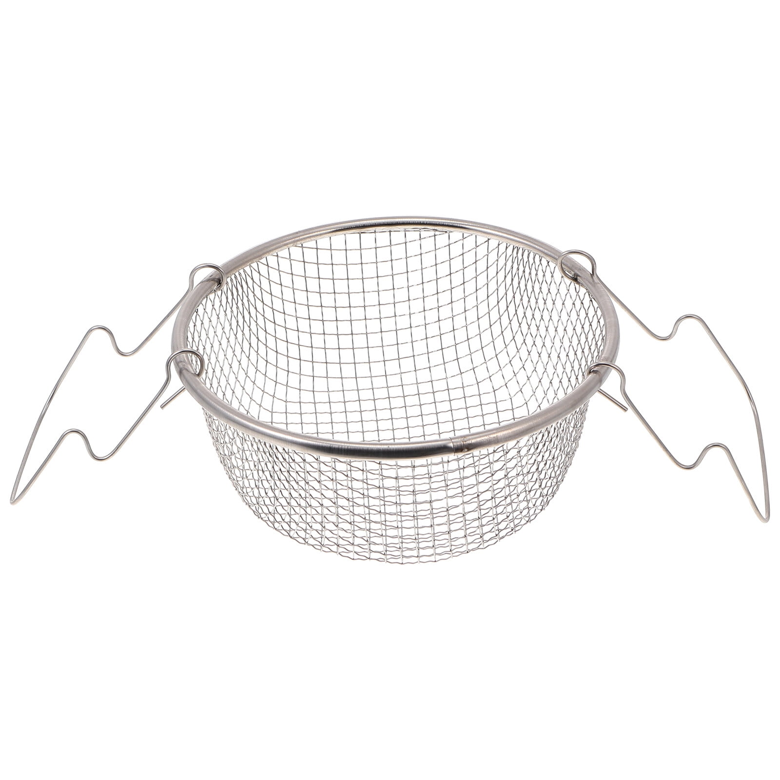 1Pc Frying Basket Food Fried Basket Kitchen Stainless Steel Fry Basket (Silver)