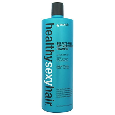 Sexy Hair Healthy Sexy Color Safe Soy Moisturizing Shampoo, 33.8 Fluid (Best Color Safe Shampoo For Fine Hair)