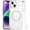 Clear, variant on XPM for iPhone 14/13 (6.1") Phone Case, Transparent Back Hybrid Case - Magnetic Circle, Color Frame, Metal Buttons, MagSafe Compatible Cover for iPhone 14/ iPhone 13 (Clear)