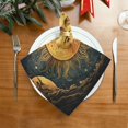 thumbnail image 2 of GZHJMY Sun and Moon Cloth Napkins Set of 6,Reusable Washable Polyester Dinner Table Napkins for Kitchen,Dining,Restaurant,Party Decoration, 2 of 7