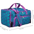 thumbnail image 2 of Wildkin Kids Weekender Duffel Bag for Boys and Girls, 22 Inch (Big Dot Aqua), 2 of 6