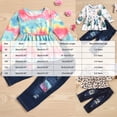 thumbnail image 4 of Toddler Girls 2 Piece Casual Outfit Set Tie Dye Long Sleeve Top and Denim Jeans for 6-12 Months 12-24 Months 2t 3t 4t 5t 6t 7t 8t 9t Children 5-6 Years, 4 of 9