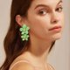 thumbnail image 3 of Moda Nueva Pendientes Europea y Personalidad Tendencia Color Doble Capa Flor Studs Dulce Pendientes, 3 of 5