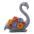 thumbnail image 4 of Figura decorativa de flamenco para jardín, estatua solar con iluminación LED. Gris, 4 of 9