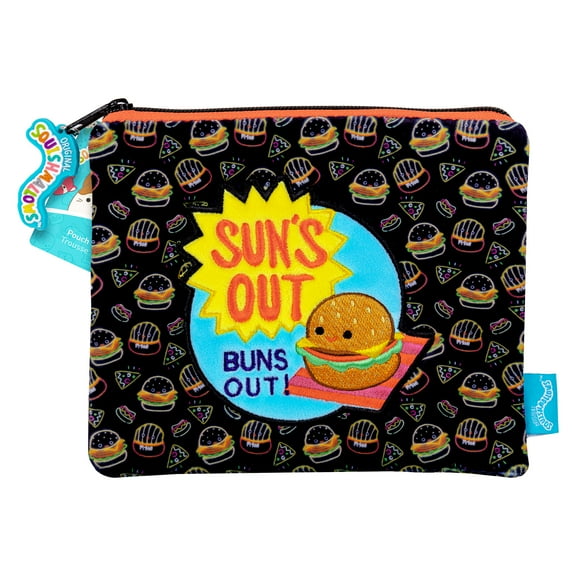 Squishmallows Carl the Cheeseburger Summer Soft Pencil Pouch, Zipper Closure, Multi Color