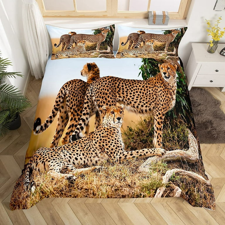 Leopard Print Duvet Er Set Twin