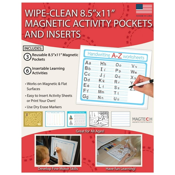 WipeClean 8.5"x11" Dry Erase Activity Pocket and Inserts