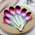 thumbnail image 2 of ReaNea Rainbow Soup Spoons 6 Pieces, Stainless Steel Asian Soup Spoon Set, 2 of 9