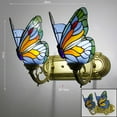 thumbnail image 4 of Butterfly Wall Sconces Artistic Style Kid's Wall Lamp Vintage Stained Glass Wall Light Fixtures for Bedroom Living Room Bathroom Hallway Children's Room,4,C, 4 of 4