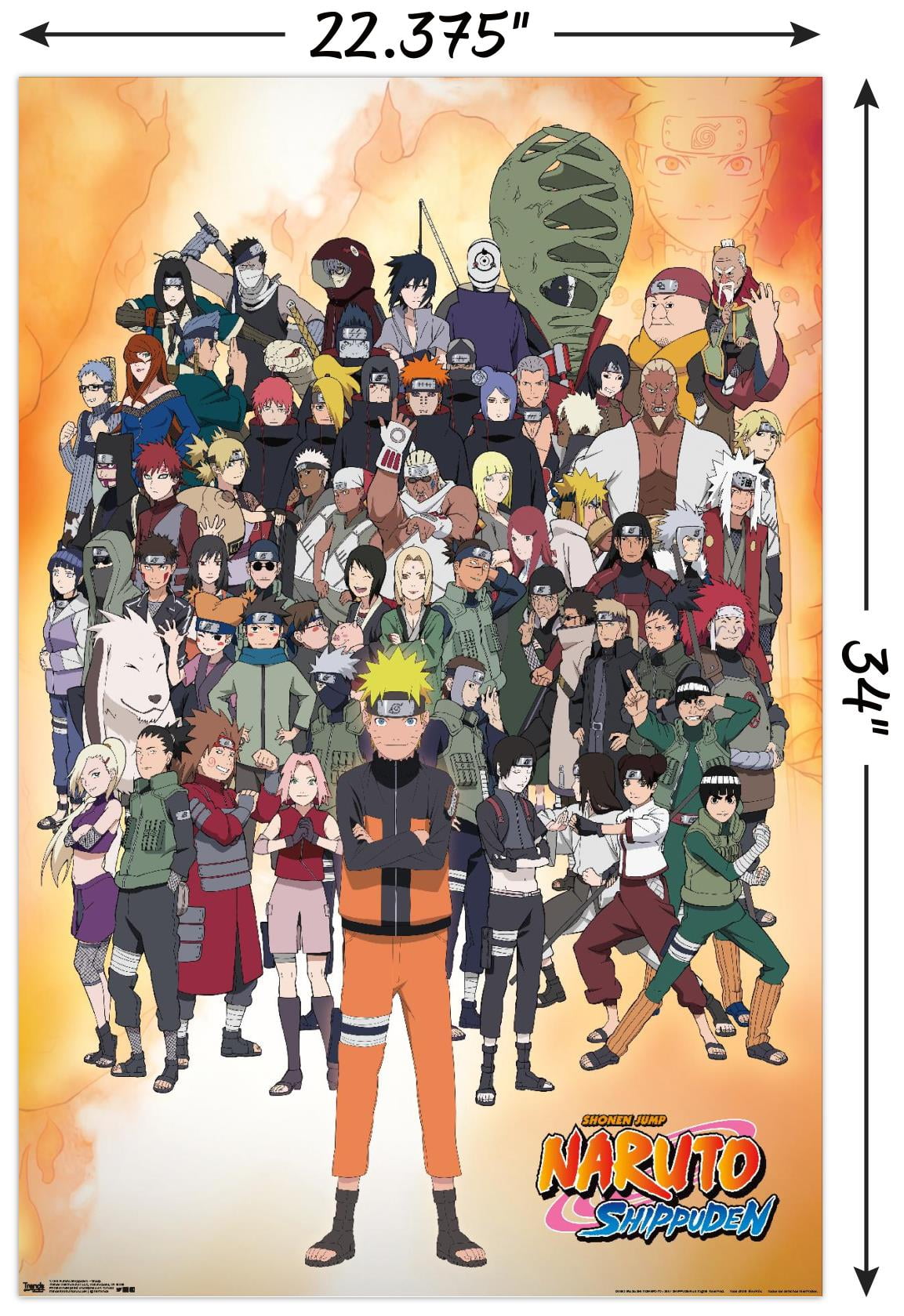 Calendrier photo 30x43cm format A3 Naruto Chibi Group