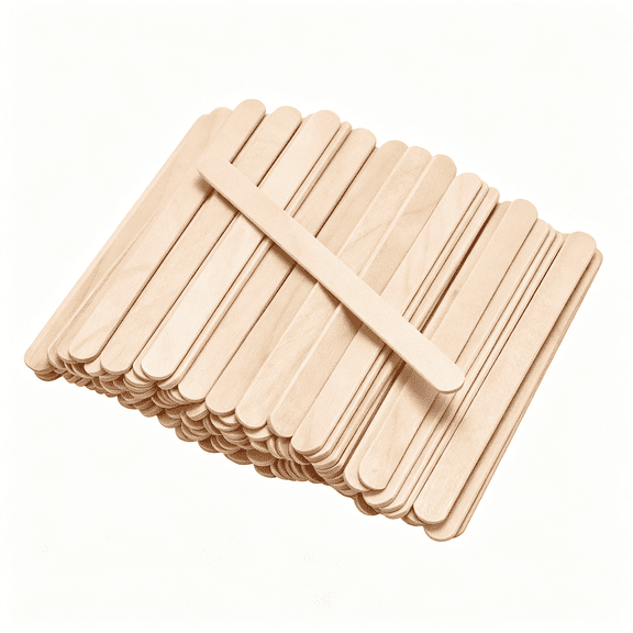 CCOCC 100 Pcs Food-Grade Popsicle Sticks, Premium Nature Birch Wooden Ice Cream Sticks, 4.5 Inch Length Smooth Surface Cakesicle Sticks for Diy Crafts, Waxing, and Home Party Supplies