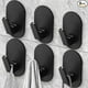 thumbnail image 1 of Adhesive Towel Hooks for Hanging Heavy Duty Wall Hooks Stick on Bathroom, Kitchen, Glass Door,Tile, Mirror, No Tools Matte Black Robe Holder(6 Pack), 1 of 5