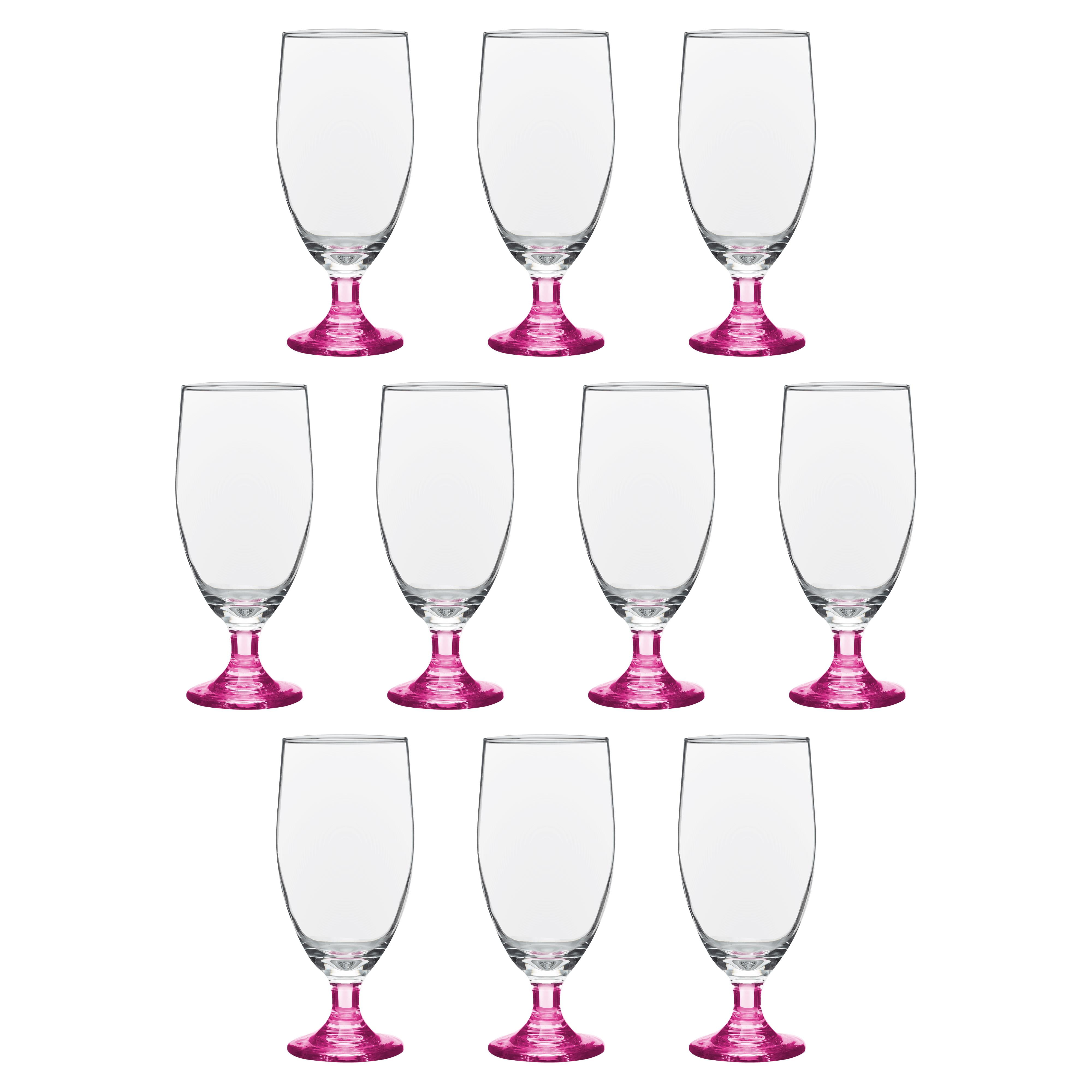 Large Water Goblet Glasses by Toscana, 20 Oz Set of 10, Iced Tea