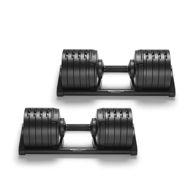 SMRTFT Nuobell Paire d'Haltères Réglables 5-100 lb Aluminium Noir Mat