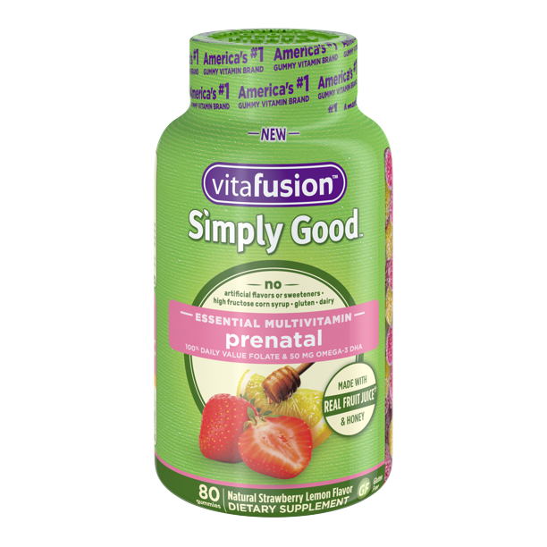 Vitafusion Simply Good Prenatal Essential Multivitamin Gummy Vitamins
