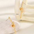 thumbnail image 4 of Pendientes de oro para mujeres y niñas, pendientes de aro con nudo, ligeros, gruesos, modernos, pequeños aros abiertos de oro, joyería de moda, regalos, 4 of 5
