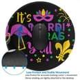 thumbnail image 4 of Disketp Mardi Gras With Flamingo Small Mouse Pad 7.9x7.9 Inches,Washable Round Mousepad For Office Laptop Computer,Non-Slip Rubber Base Mouse Pads For Wireless Mouse, 4 of 8