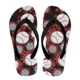thumbnail image 2 of Psesaysky Baseball Red Print Flip Flops Girls Sandals Boys Unisex Summer Beach Non Slip Little/Big Kid Outdoor & Intdoor Size 10, 2 of 7