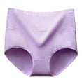 thumbnail image 2 of uublik Womens Panties Briefs Soft Underwear Super Stretchy Briefs Full Coverage Panties High Waisted Underwear for Women Purple, 2 of 5