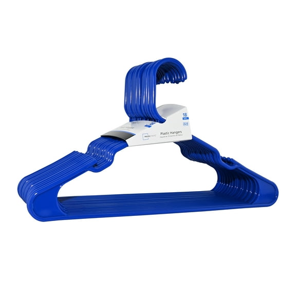 Mainstays Collegiate Clothing Hangers for Everyday Use, Royal Spice, 18 Count