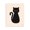 Minimal Cat Illustration, variant on Stupell Industries Cats Repeating Typography Animals Painting Black Floater Framed Canvas Art Print Wall Art, 17 x 21