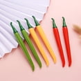 thumbnail image 6 of Clearance Sale! 1PC Food-Shaped Gel Pen, 0.5mm Pepper Novelty Ballpoint for Creative Writing, Plastic, for Office & Home, (17cm, Red), 6 of 8