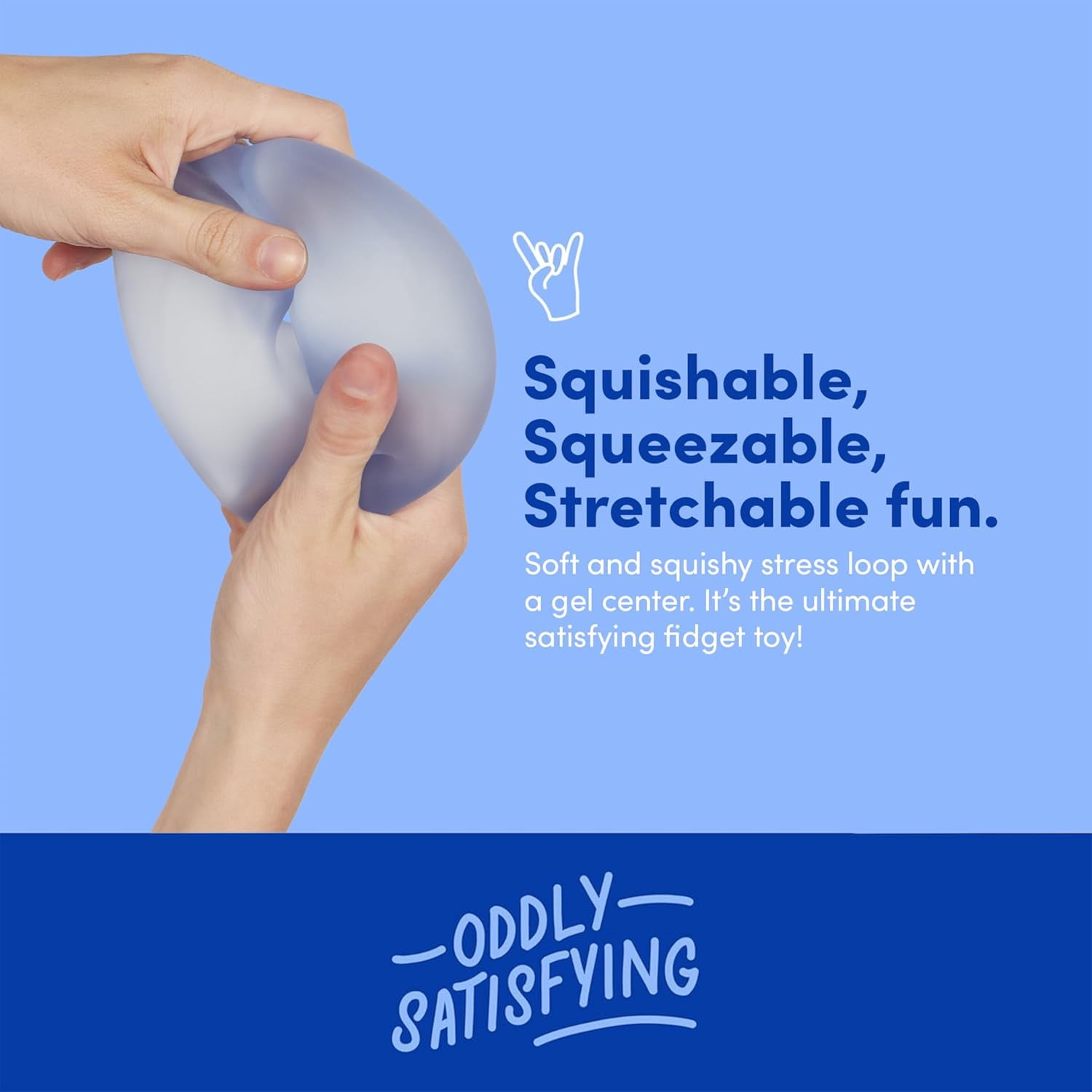 Gump Jumbo Loop Gel-Filled Stress Balls, Squeeze Toys for Adults Stress Relief & Focus (Dew+Purple)