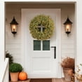 thumbnail image 2 of Januofit 26'' Large Fall Wreath for Front Door, Porch, Window- Artificial Boxwood Leaves Outdoor Autumn Wreath for Home, Farmhouse Wall Thanksgiving Day Harvest Festival Decor, 2 of 6