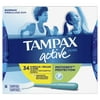 Tampax Pearl Active Tampons, Unscented, Regular/Super Absorb, 34 ct