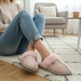 thumbnail image 2 of Ecetana Slippers for Women Memory Foam Fluffy Soft Lined Warm Slip On House Shoes, 2 of 6