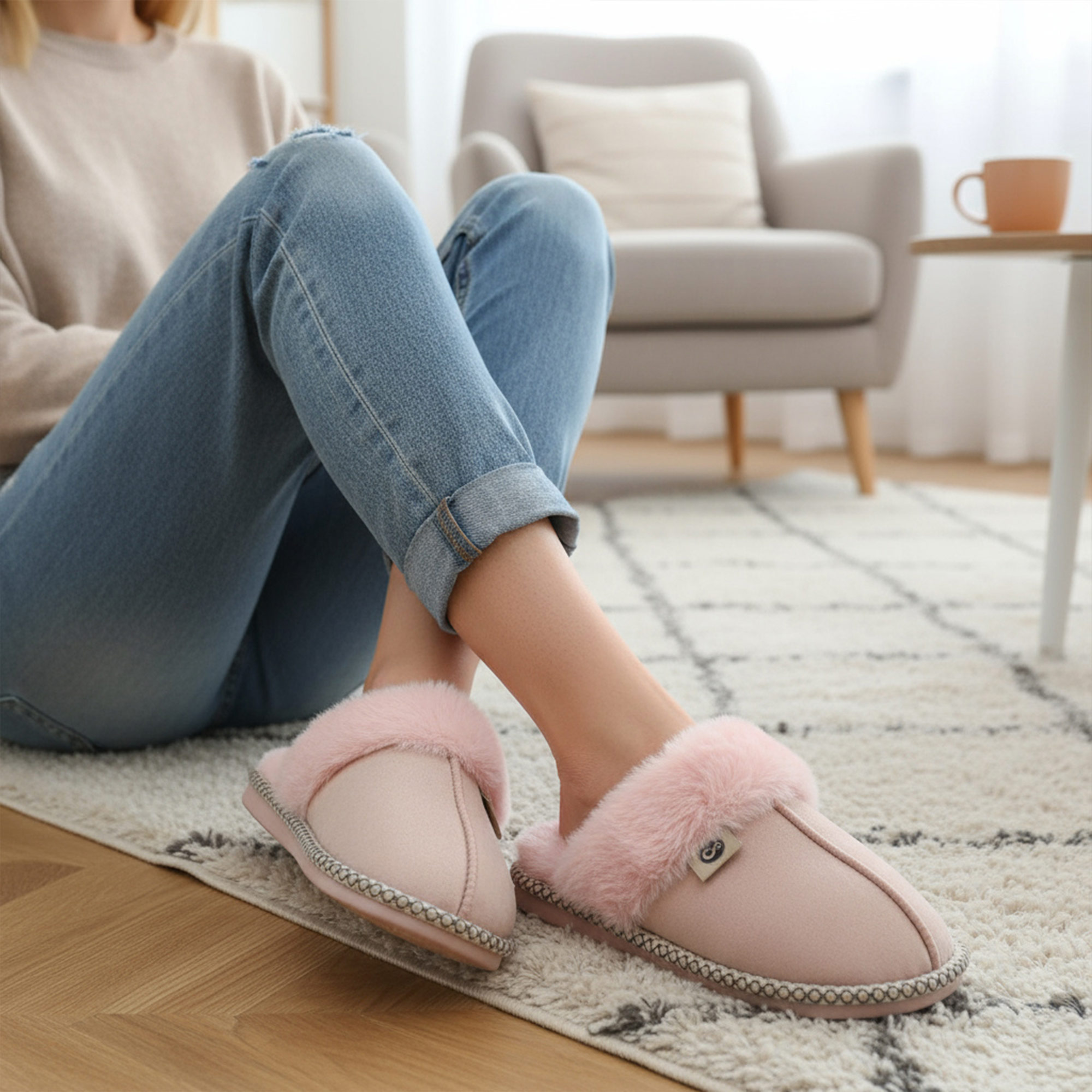 Ecetana Women's Fluffy Memory Foam Slip-On Slipper photo 2