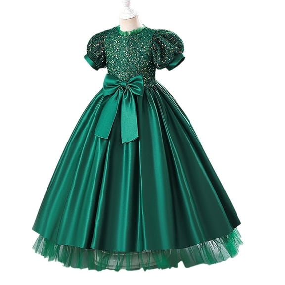 LWavelet Kids Girls Sleeveless Flower Petals Tulle Dress Formal Elegant Wedding Christmas Party