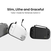 tomtoc Slim Carrying Case for Nintendo Switch 2 (2025), Odorless Felt Protective Hard Shell with 12 Game Card Slots, Portable Travel Storage Case with Original Patent and Military Grade Protection