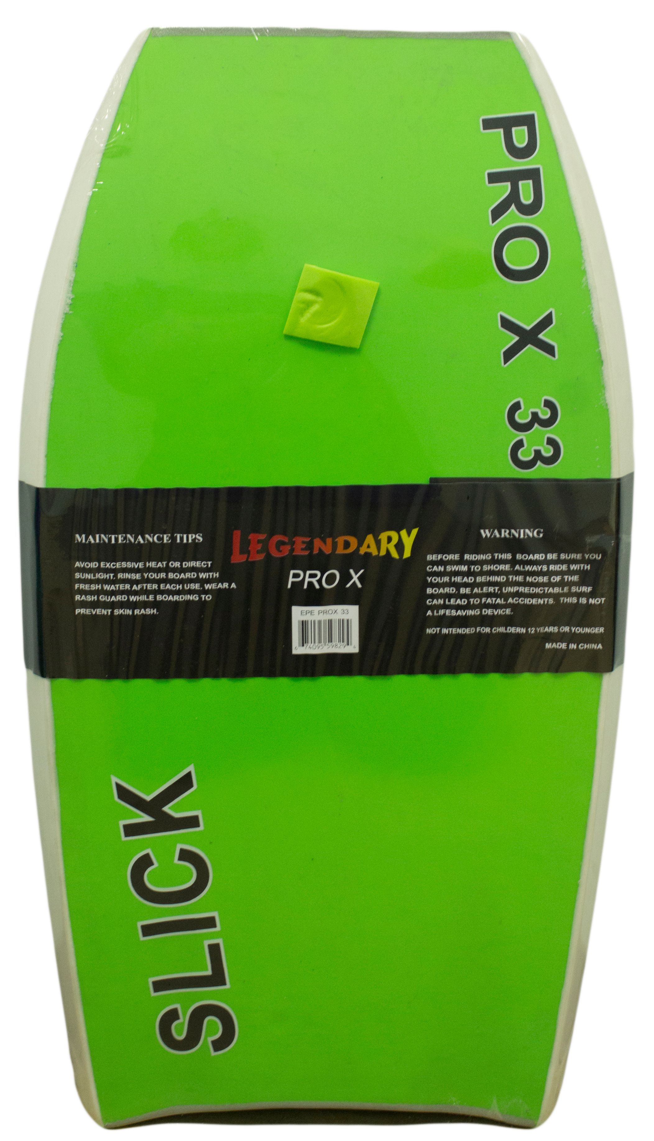 Legendary Pro X 33 Inch Body Surfing Board, Slick & Hard Bottom