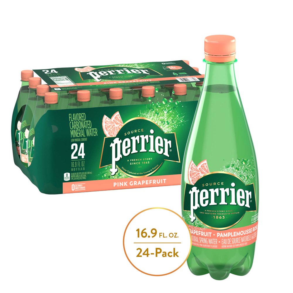 Perrier Pink Grapefruit Flavored Carbonated Mineral Water, 16.9 fl oz